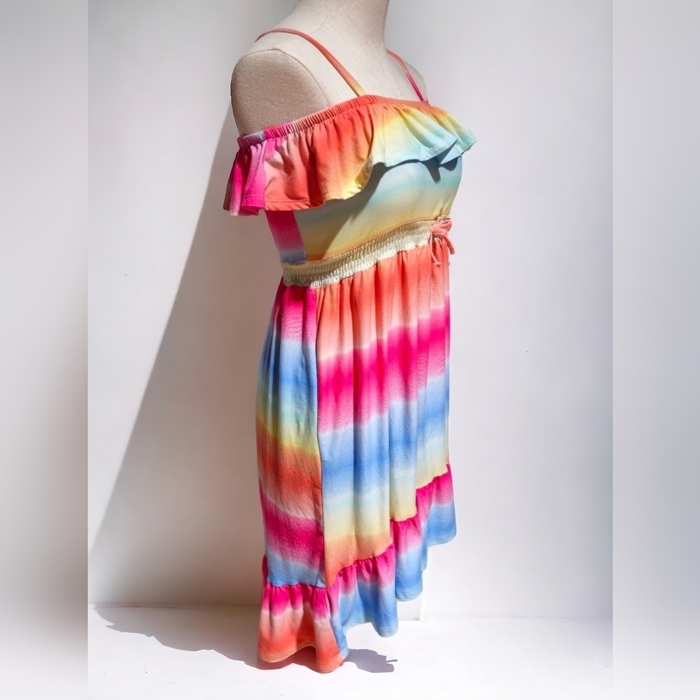 Star Ride Girls Colorful Dress Ruffle [XL]